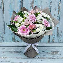 Букет цветов из:  Герберы, Альстромерии и Хризантемы в Старой Вичуге