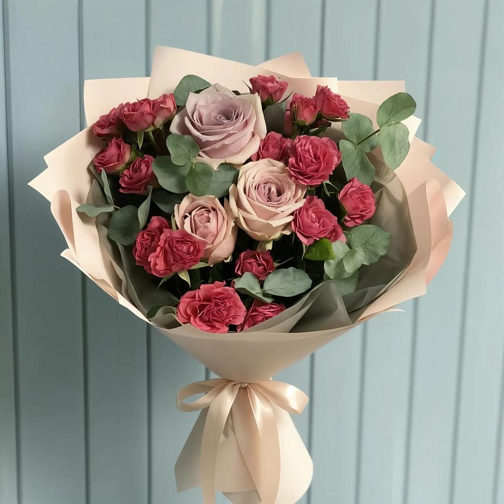 Букет цветов из: Гвоздики и Розы в Старой Вичуге