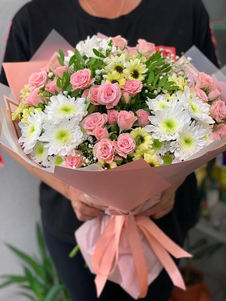 Букет цветов из: Розы и Хризантемы в Старой Вичуге