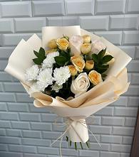 Букет цветов из:  Розы и Хризантемы в Старой Вичуге