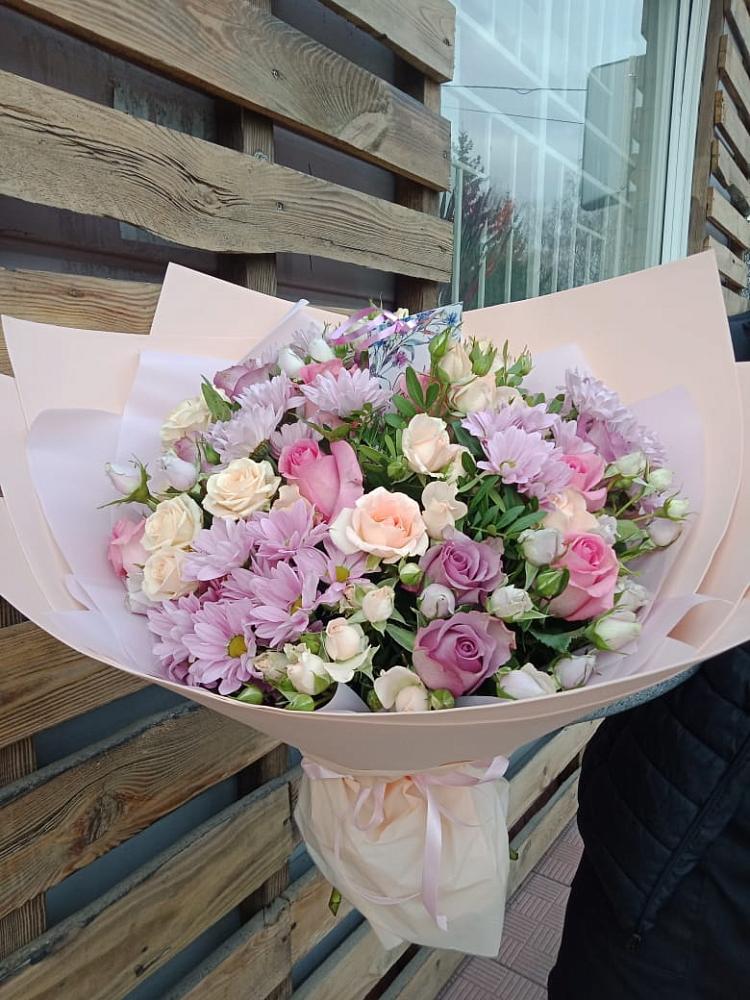 Букет цветов из: Розы и Хризантемы в Старой Вичуге