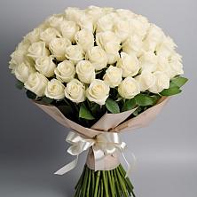 Букет 101 беля роза Белоснежка в Старой Вичуге