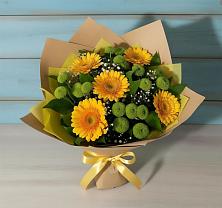 Букет цветов из:  Герберы и Хризантемы в Старой Вичуге