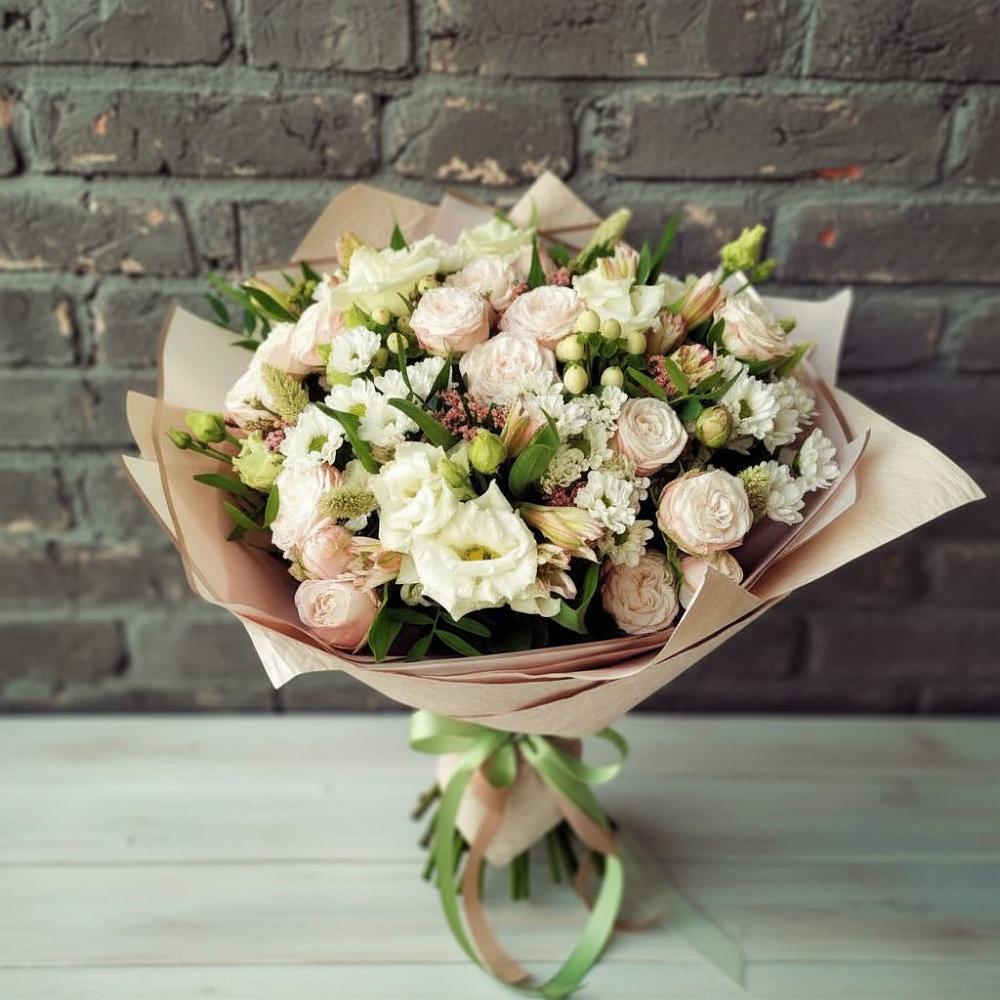 Букет цветов из: Альстромерии, Розы и Хризантемы в Старой Вичуге