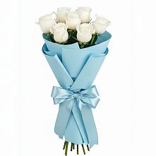 Букет 7 белых роз Проуд в Старой Вичуге