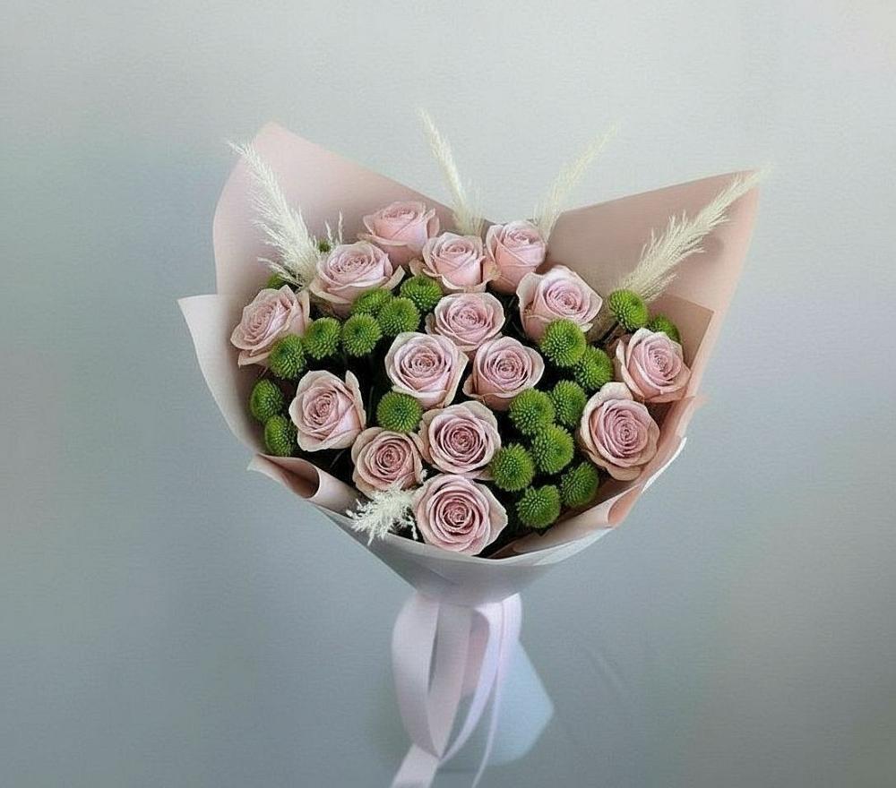 Букет цветов из: Розы и Хризантемы в Старой Вичуге