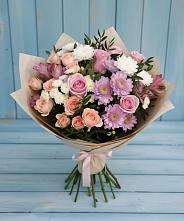 Букет цветов из:  Хризантемы, Розы и Альстромерии #REPLACE_PRED# Старой Вичуге