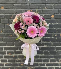 Букет цветов из:  Герберы и Хризантемы в Старой Вичуге