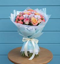 Букет цветов из:  Хризантемы и Розы в Старой Вичуге